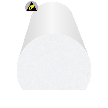 Ergomat Round Surface Bumper ESD White RDSB120-ESD-W